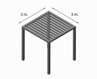 Pérgola bioclimática 3x3